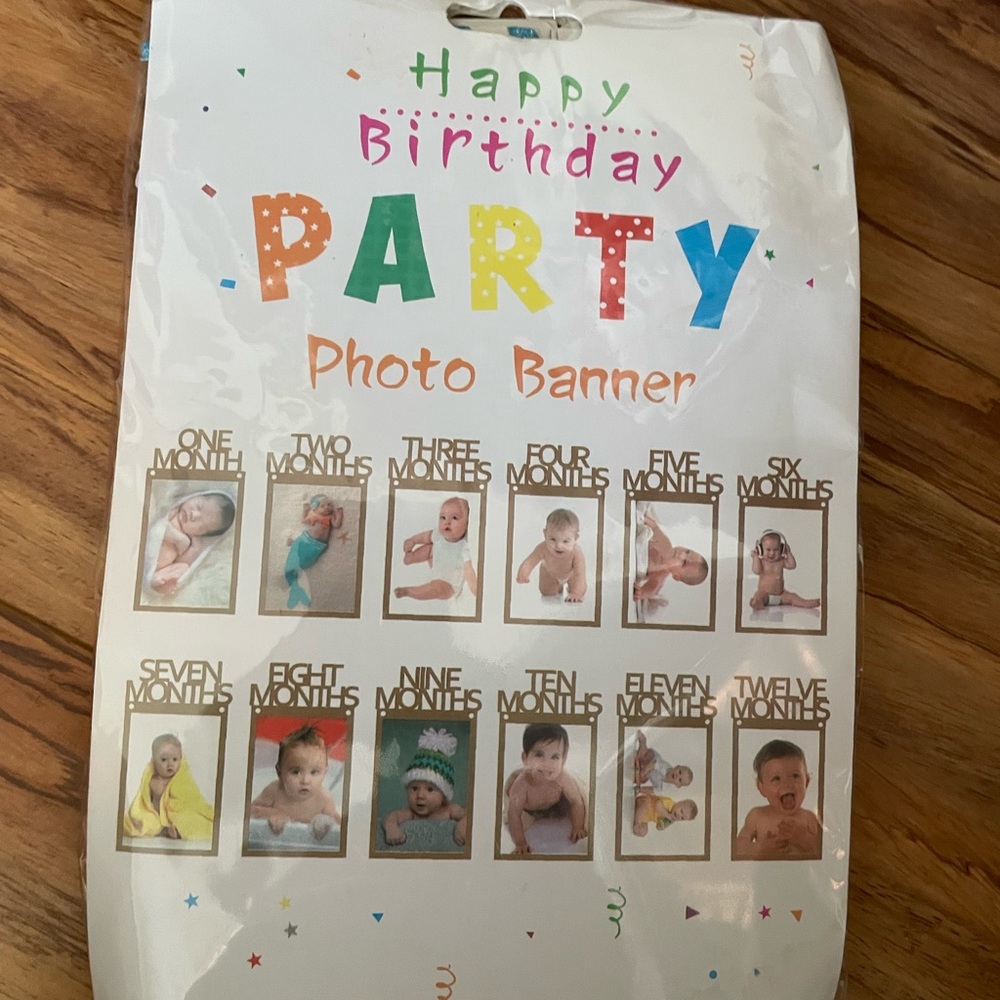 Happy birthday 12 month banner